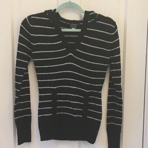 Black and silver sweater